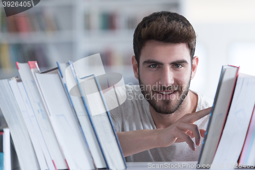 Image of student study  in school library