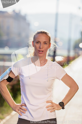 Image of jogging woman portrait