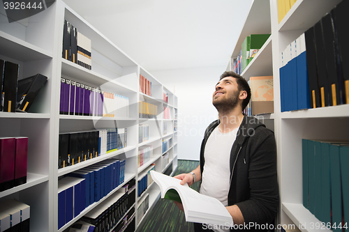 Image of student study  in school library