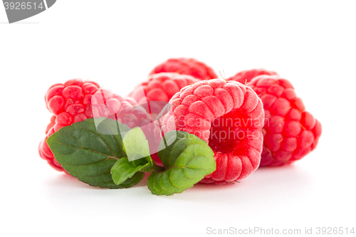 Image of Raspberry fruit isolated