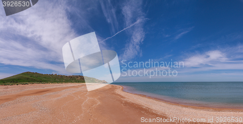 Image of sandy beach on the island