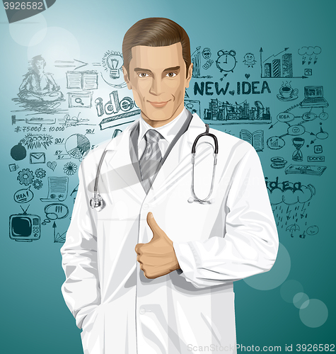 Image of Vector Doctor With Stethoscope