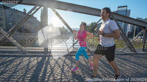 Image of couple jogging