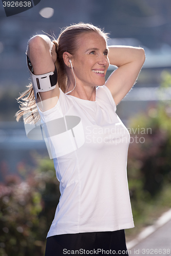 Image of jogging woman portrait