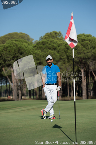 Image of golf player portrait at course