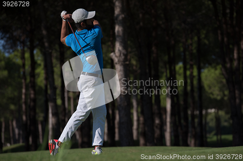 Image of golf player hitting shot