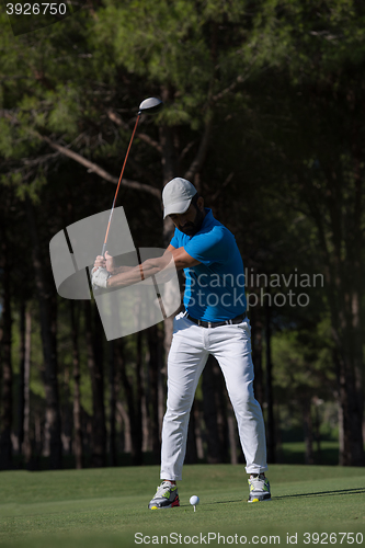 Image of golf player hitting shot