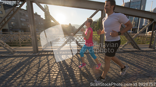 Image of couple jogging