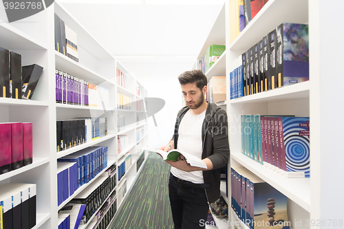 Image of student study  in school library