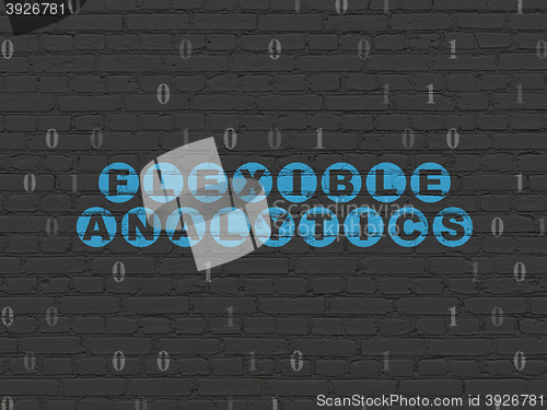 Image of Business concept: Flexible Analytics on wall background