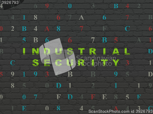 Image of Protection concept: Industrial Security on wall background