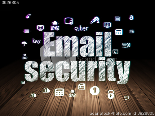 Image of Security concept: Email Security in grunge dark room