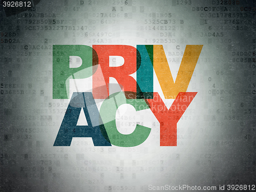 Image of Privacy concept: Privacy on Digital Data Paper background