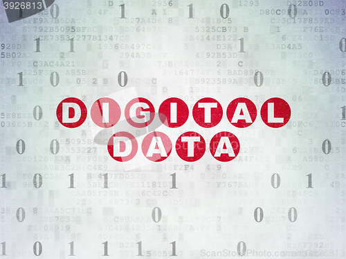 Image of Information concept: Digital Data on Digital Data Paper background