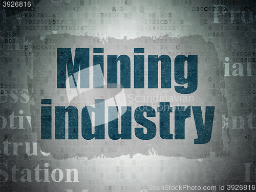 Image of Industry concept: Mining Industry on Digital Data Paper background