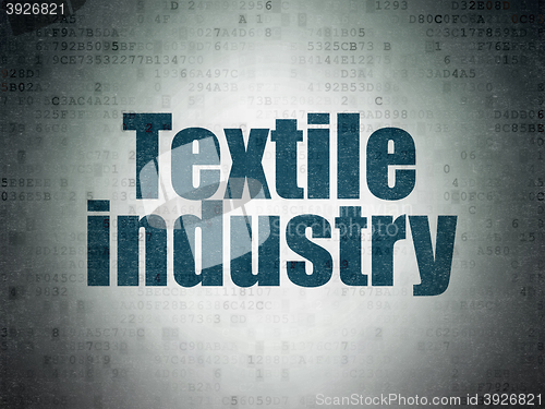 Image of Industry concept: Textile Industry on Digital Data Paper background