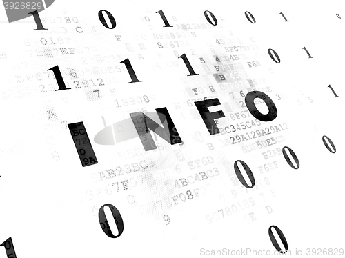 Image of Information concept: Info on Digital background