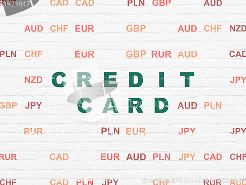 Image of Money concept: Credit Card on wall background