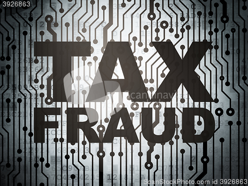 Image of Law concept: circuit board with Tax Fraud