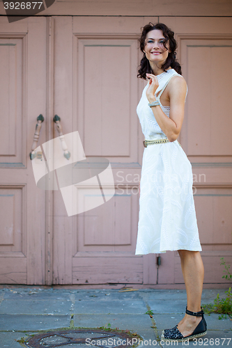 Image of woman in white dress