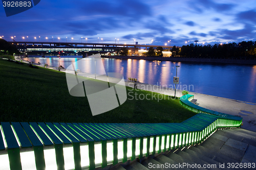 Image of evening landscape with Moscow-river