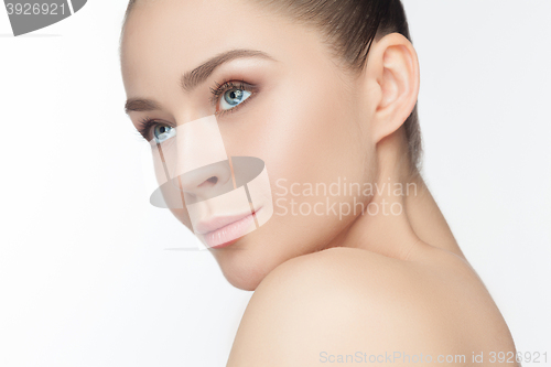 Image of Beautiful Girl face. Perfect skin