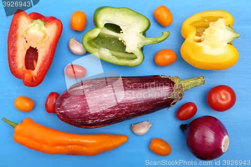 Image of Colored vegetables.