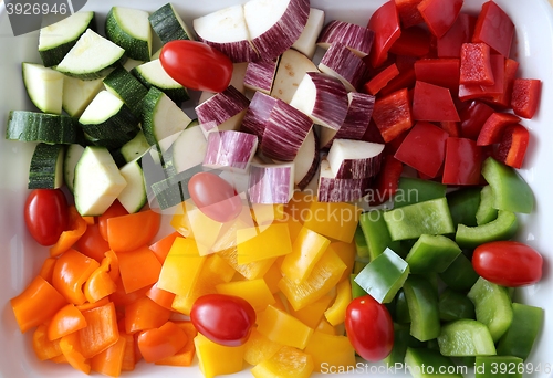 Image of Colored vegetables.