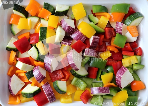Image of Colored vegetables.