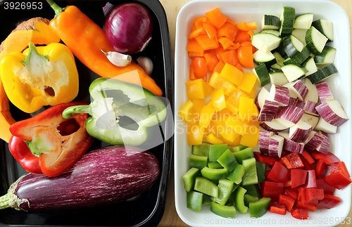 Image of Colored vegetables.