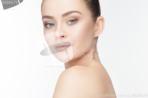Image of Beautiful Girl face. Perfect skin