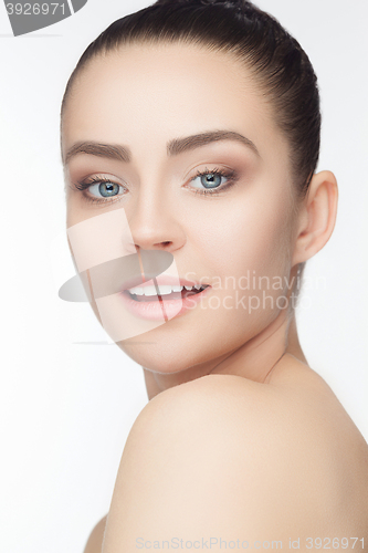 Image of Beautiful Girl face. Perfect skin