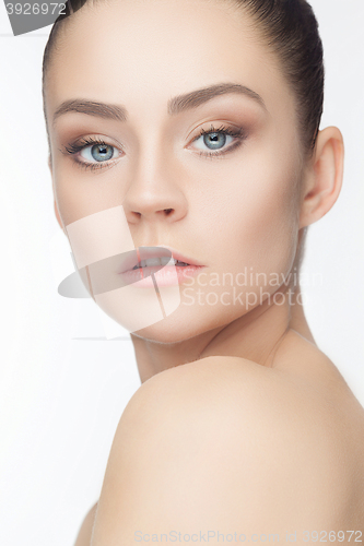 Image of Beautiful Girl face. Perfect skin