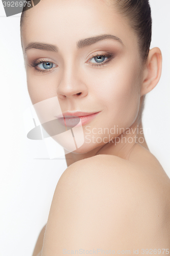 Image of Beautiful Girl face. Perfect skin