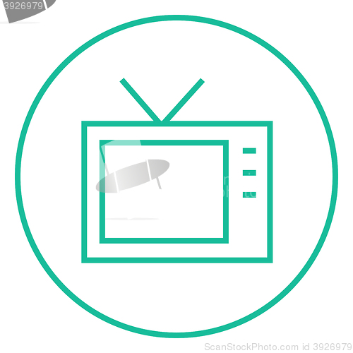 Image of Retro television line icon.