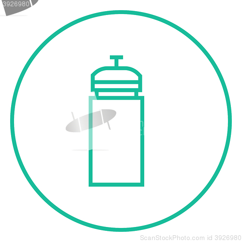 Image of Sport water bottle line icon.