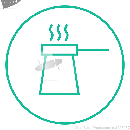 Image of Coffee turk line icon.