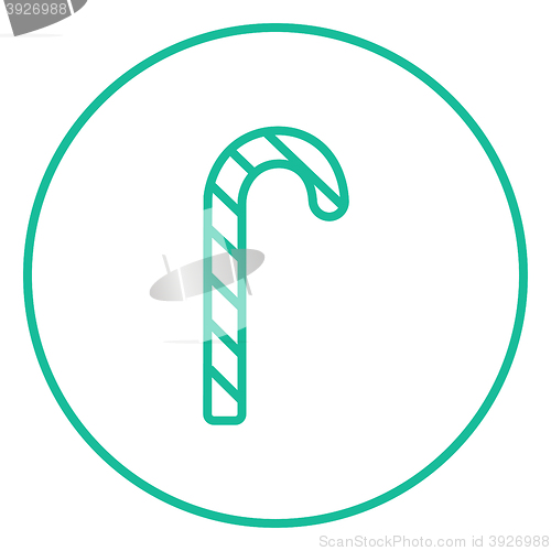 Image of Candy cane line icon.