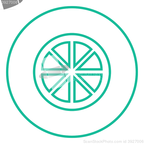 Image of Slice of lemon line icon.