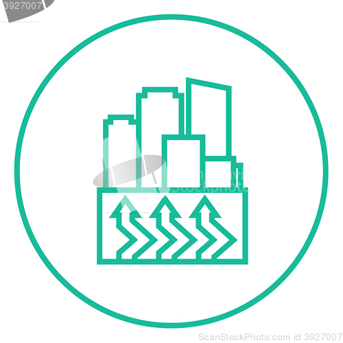 Image of Factory line icon.