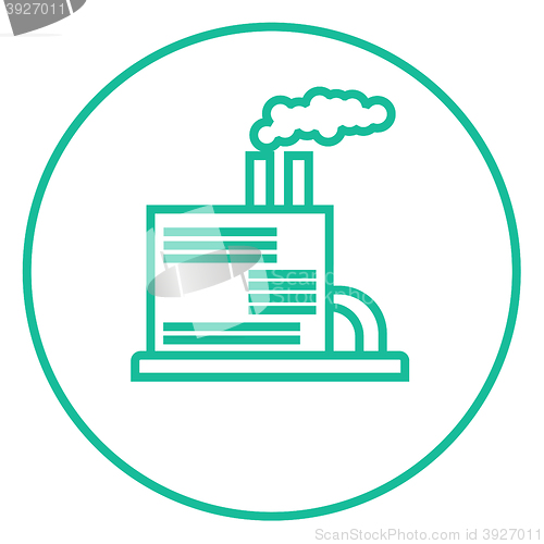 Image of Refinery plant line icon.