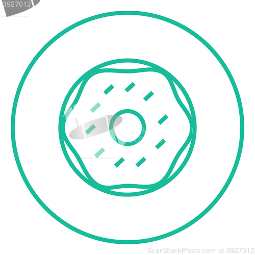 Image of Doughnut line icon.