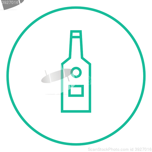 Image of Glass bottle line icon.
