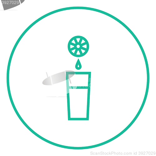 Image of Glass of juice line icon.