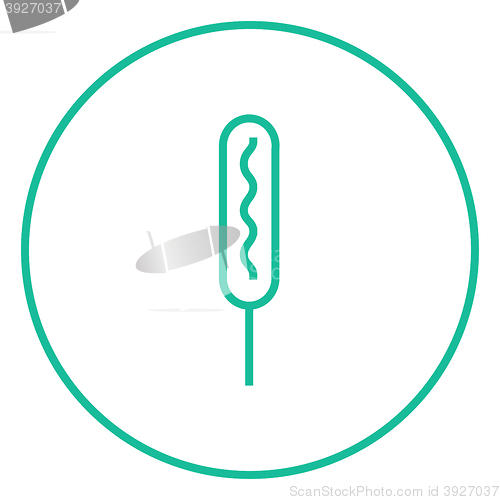 Image of Corn dog line icon.