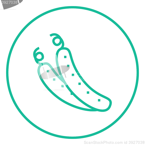 Image of Cucumber line icon.