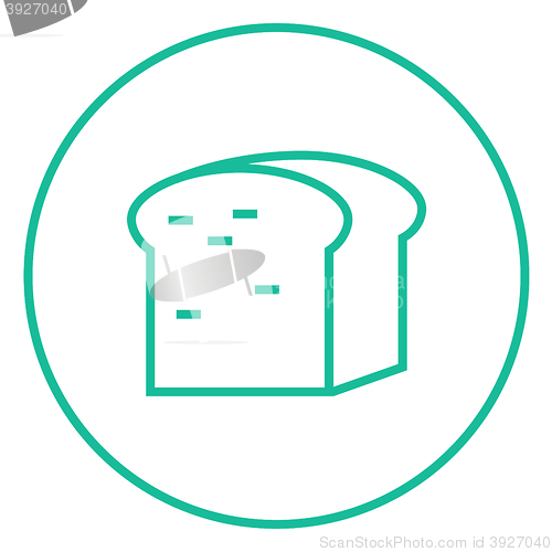 Image of Half of bread line icon.