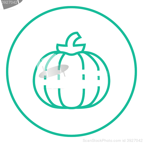 Image of Pumpkin line icon.