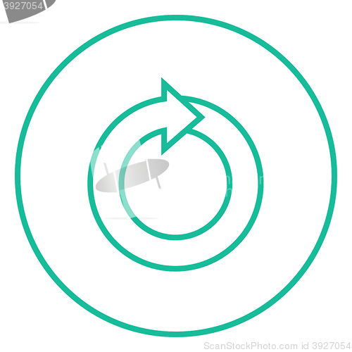 Image of Circular arrow line icon.