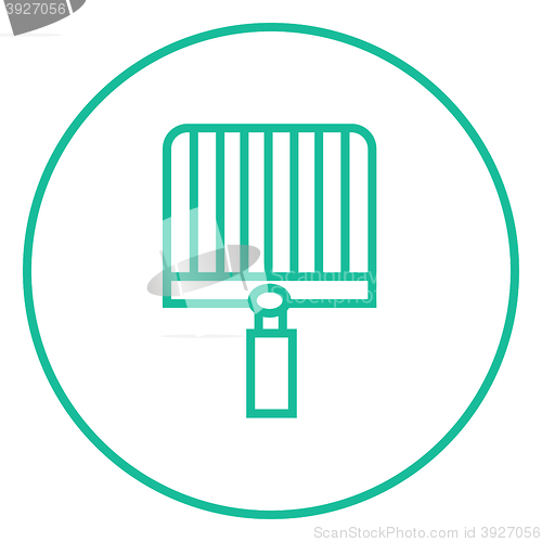 Image of Empty barbecue grill grate line icon.